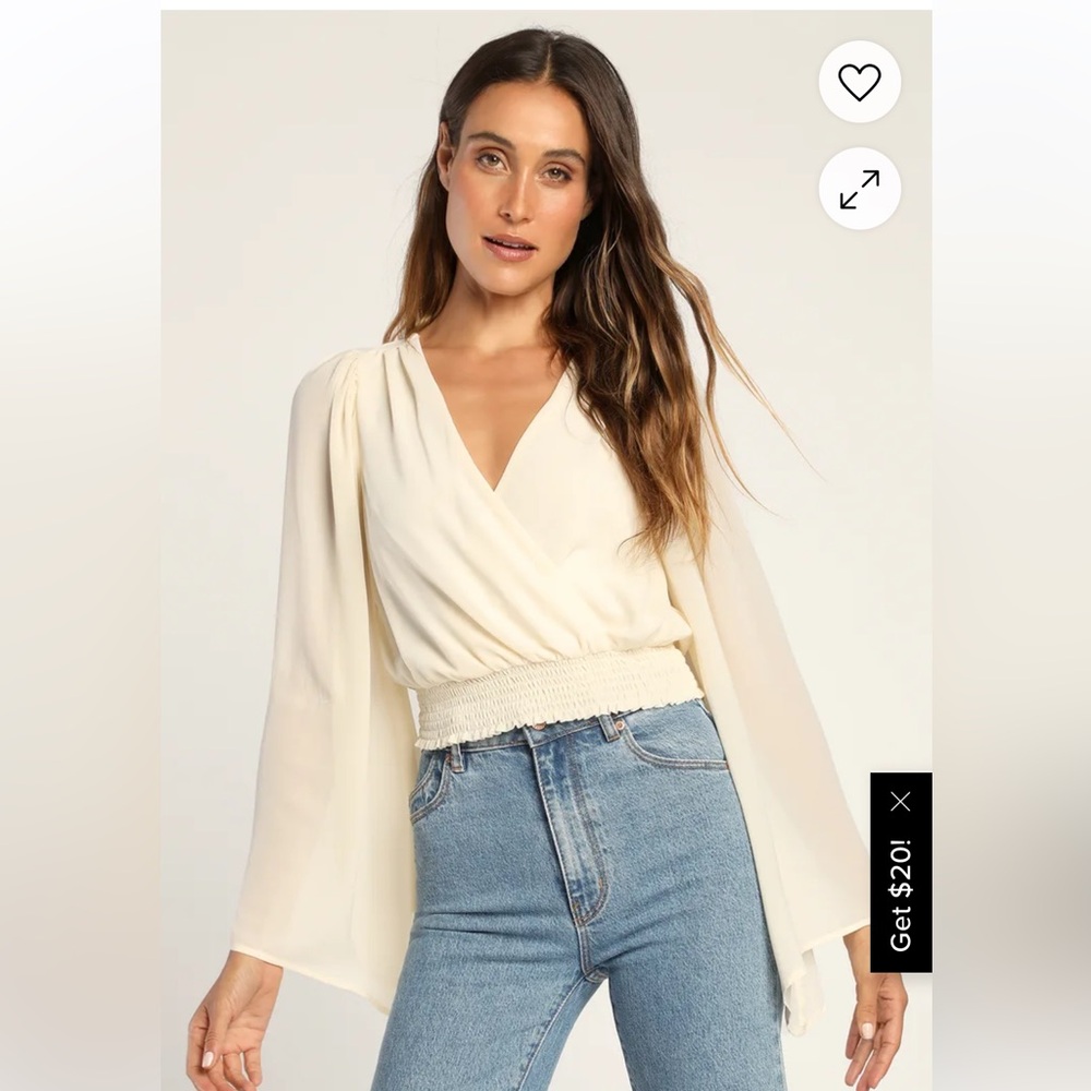 Elegant Cream Women's Top